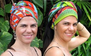 Fiesta Palms Orange - Headscarf