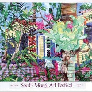 690-1985 South Miami Art Festival Poster - Bromeliads Bloom