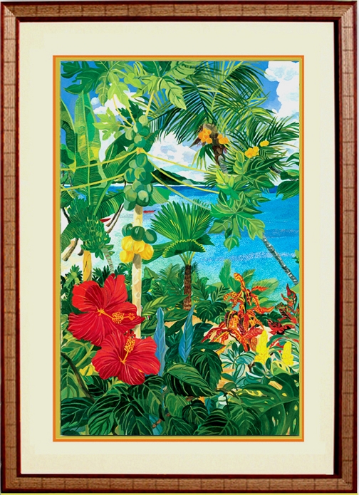 Hello Hibiscus Framed