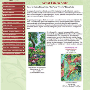 527-Pink Orchids on Lotus pond - Cover Art Our Town Magazine