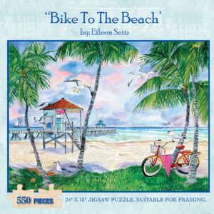 Bike to the Beach Jigsaw Puzzle 18" x 24"  550 pieces