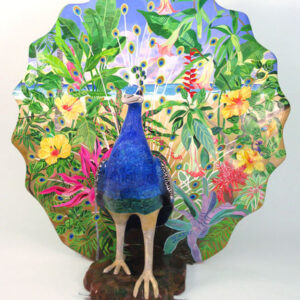 Majestic Peacock - Milams Market, Coconut Grove, FL Original Acrylic Commisioned 4.5'x5'