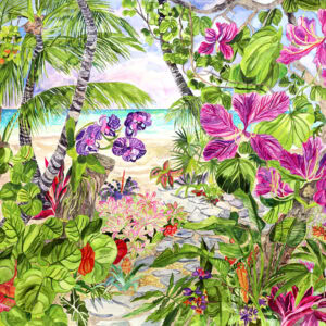 Orchid Tree Splendor 22" x 30" giclee print on paper