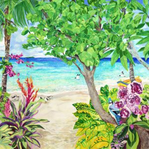 Crotons Glory 36" x 54" Oil On Canvas - Sold