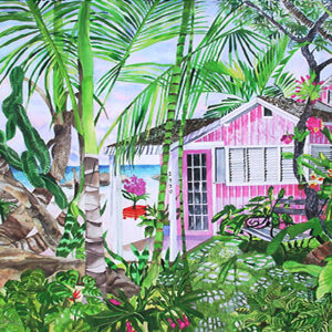 The Pink Palm House Hand-Signed Giclee image 11"x 15.25"