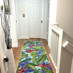 Pink Gingers Wool Rug Runner 3'x8'