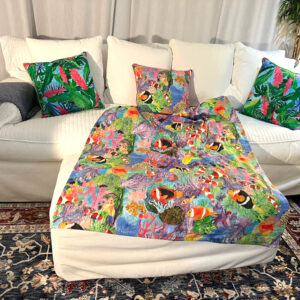 Clownfish - Baby Blanket 44" x 57" and 14" x 14" Baby Pillow