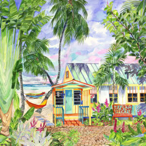 Under the Rubber Tree 5" x 7" artcard