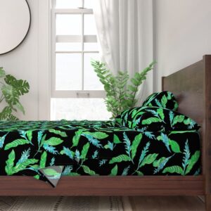Turquoise Gingers on Black - Sheet Sets