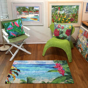 "Clear Water" 23" x 48" machine washable floor mat,  dryer safe