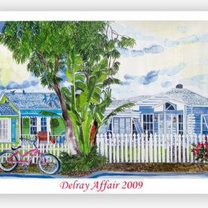 Delray Affair 2009 Poster - Bankers Row  image 15.5 x 22 - Paper 18 x 24