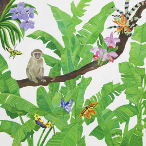 Monkey in the Bananas original oil on canvas 30" x 34"