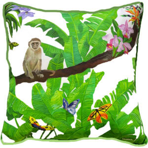 Monkey In Banana Leaves 18" x 20" x 3"